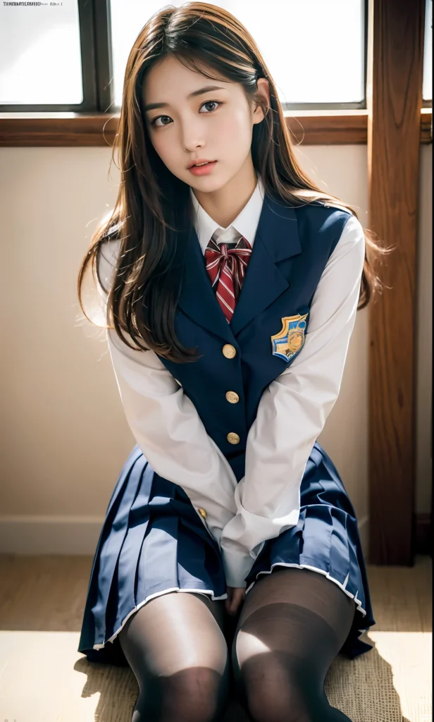 Asian beautiful girl in school uniform